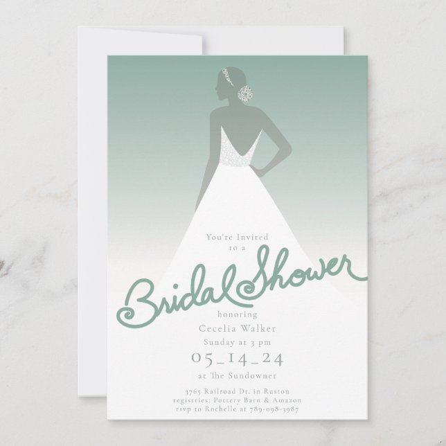 The Bride Bridal Shower Invitation (Front)