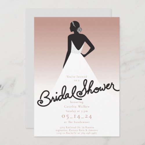 The Bride Bridal Shower Invitation