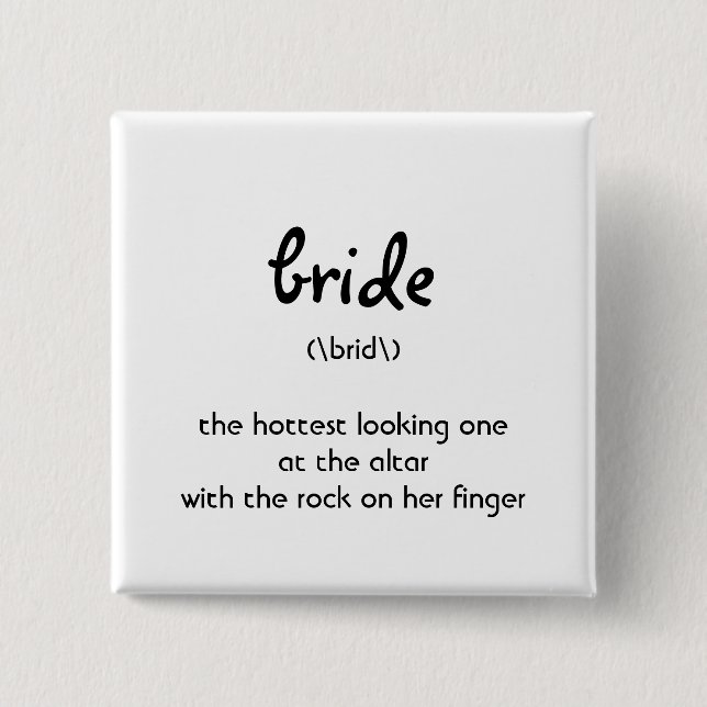 The Bride Button (Front)
