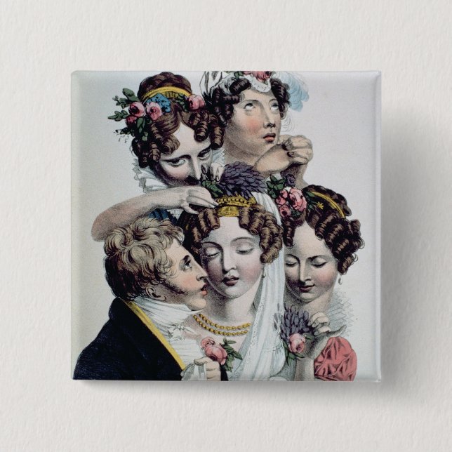 The Bride, c.1820 (litho) Button (Front)