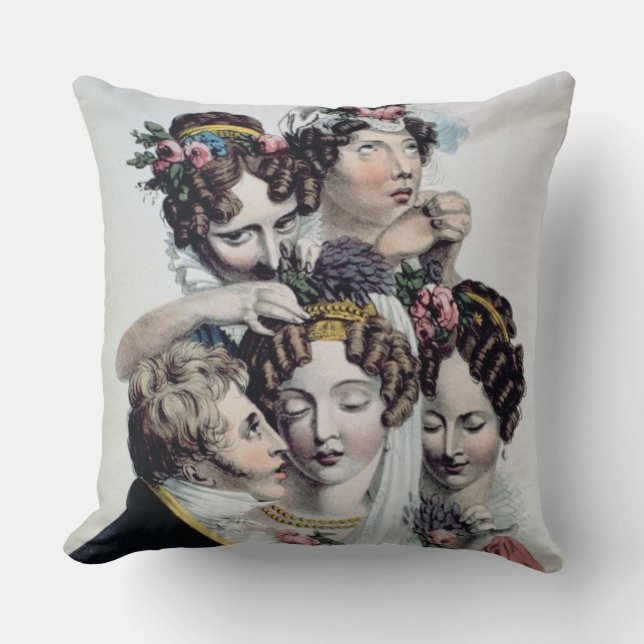 The Bride, c.1820 (litho) Throw Pillow (Front)