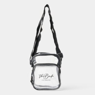 The Bride Chic Personalized Wedding Clear Crossbody Bag
