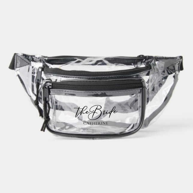 The Bride Chic Personalized Wedding Clear Fanny Pack (Front)