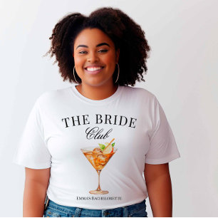 The Bride Club Apple Martini Cocktail Social Club  T-Shirt