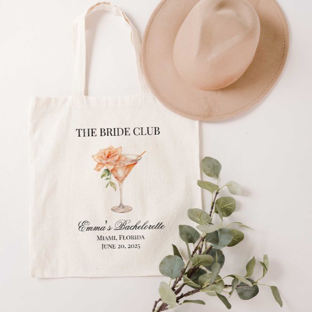 The Bride Club Blush Cocktail Canvas Tote Bag (The Bride Club Canvas Tote.
Customize the front and/or the back.)