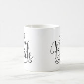 The Bride Elegant Black Script Wedding Coffee Mug (Center)