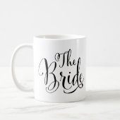 The Bride Elegant Black Script Wedding Coffee Mug (Left)