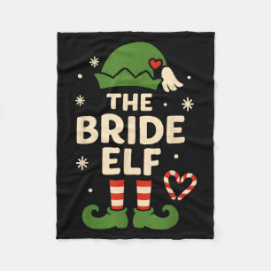 The Bride Elf Christmas Xmas Funny Newlywed Fleece Blanket