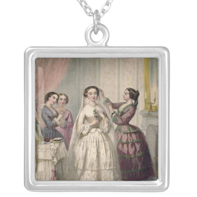 The Bride, engraved by J. Battannier, 1852-53 Silver Plated Necklace (Front)