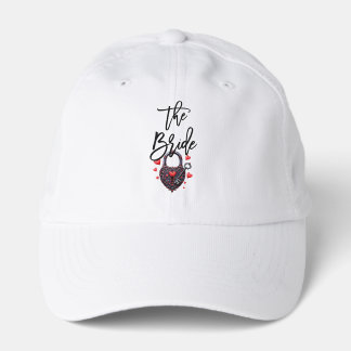 The Bride Goth Heart Lock and Key Performance Cap