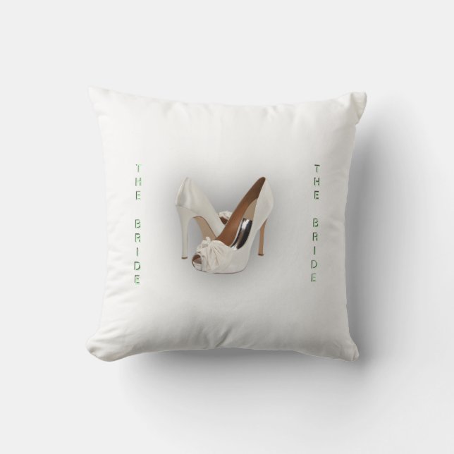 The Bride Heels Mint Green Sold Second Side Throw Pillow (Front)