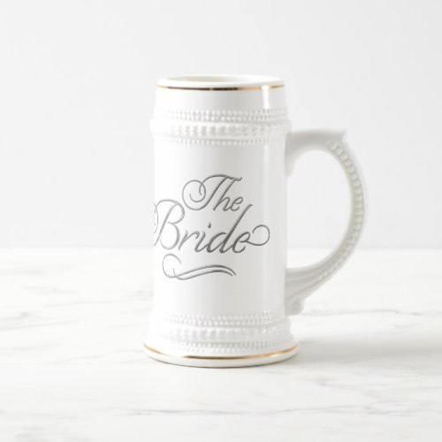 The Bride Honeymoon Beer Mug Silver