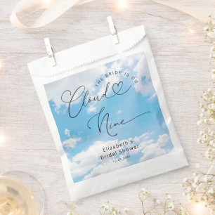 The Bride Is On Cloud 9 Bridal Shower Favor Bag