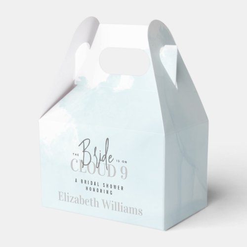 The Bride is On Cloud 9 Modern Chic Bridal Shower Favor Boxes