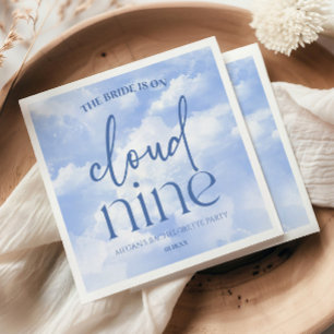 The Bride Is On Cloud Nine Bachelorette Party Napkins