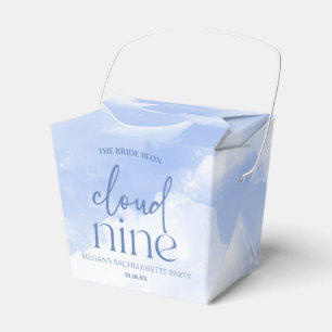 The Bride Is On Cloud Nine Blue Bachelorette Party Favor Boxes