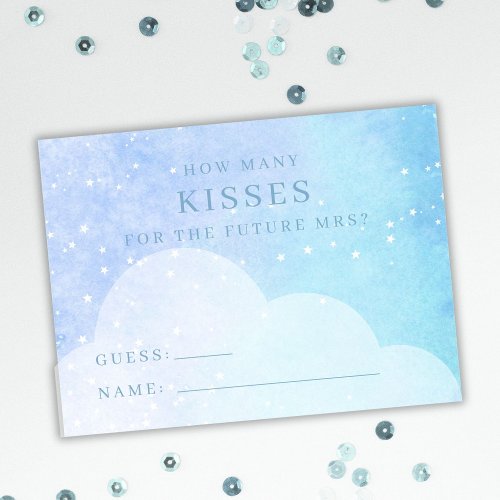 The Bride is on Cloud Nine Bridal Shower Game Enclosure Card