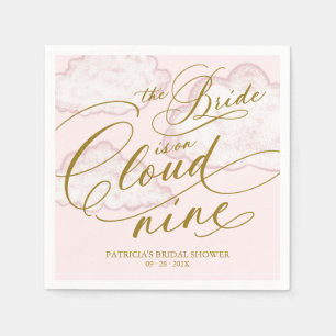 The Bride Is On Cloud Nine Bridal Shower Napkins