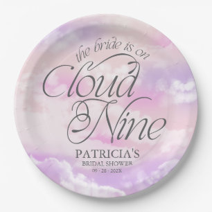 The Bride Is On Cloud Nine Bridal Shower Paper Plates