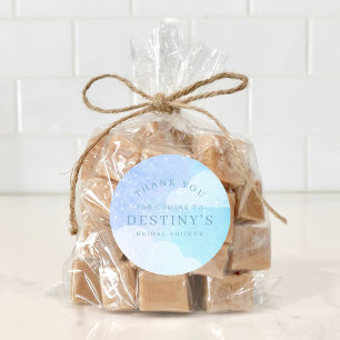 The Bride is on Cloud Nine Bridal Shower Thank You Classic Round Sticker