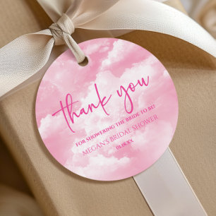 The Bride Is On Cloud Nine Pink Bachelorette Party Favor Tags