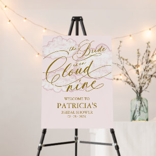 The Bride Is On Cloud Nine Welcome Sign