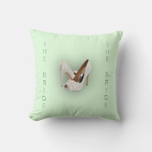 The Bride Mint Green Throw Pillow