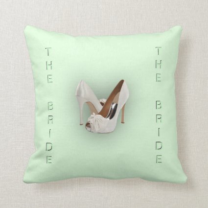 The Bride Mint Green Throw Pillows
