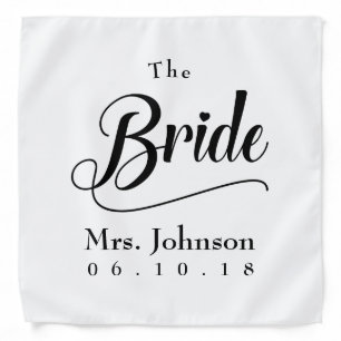The Bride Mrs. Wedding Date Bandana