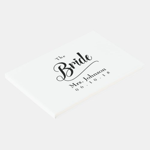 The Bride Mrs Wedding Date Guest Book