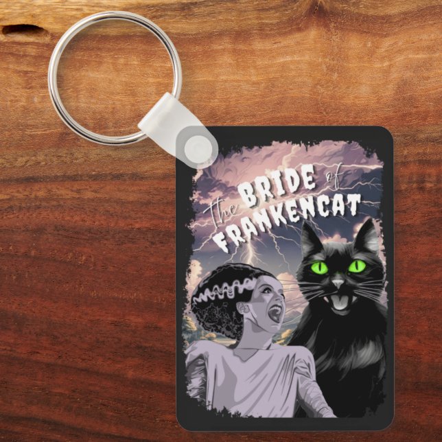 The Bride of Frankencat Keychain (Front)