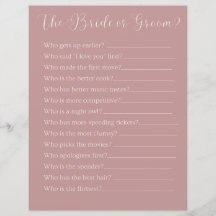 the bride or groom party game