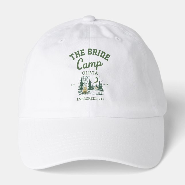 The Bride Personalized Camp Bachelorette Hat (Front)