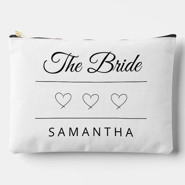 The Bride Personalized Wedding Design Accessory Pouch (Front)