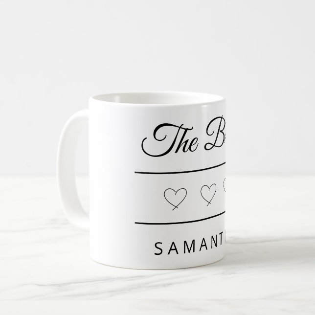 The Bride Personalized Wedding Design Coffee Mug (Front Left)