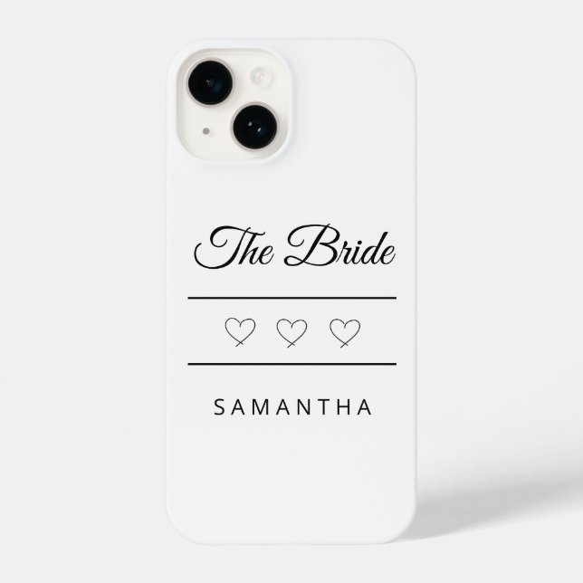 The Bride Personalized Wedding Design iPhone Case (Back)