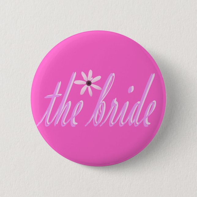 the bride pinback button (Front)