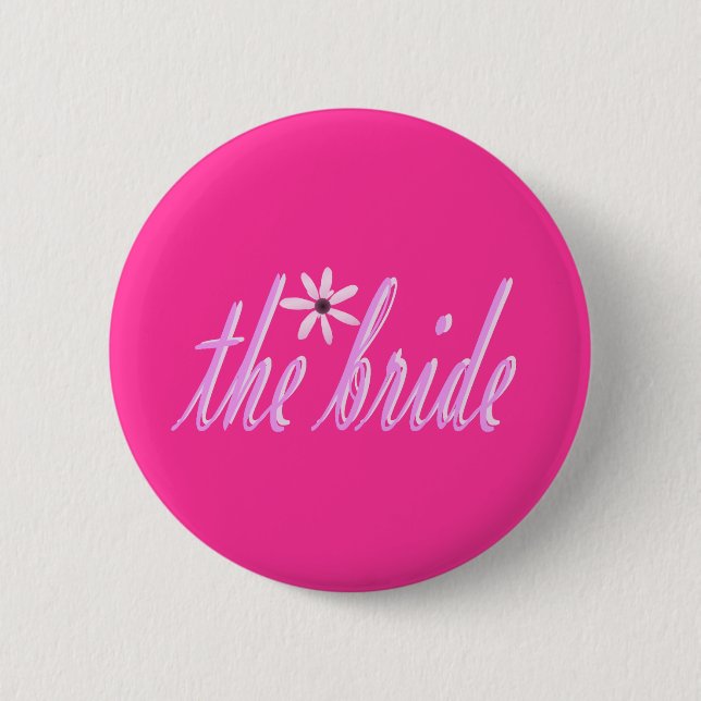 the bride pinback button (Front)