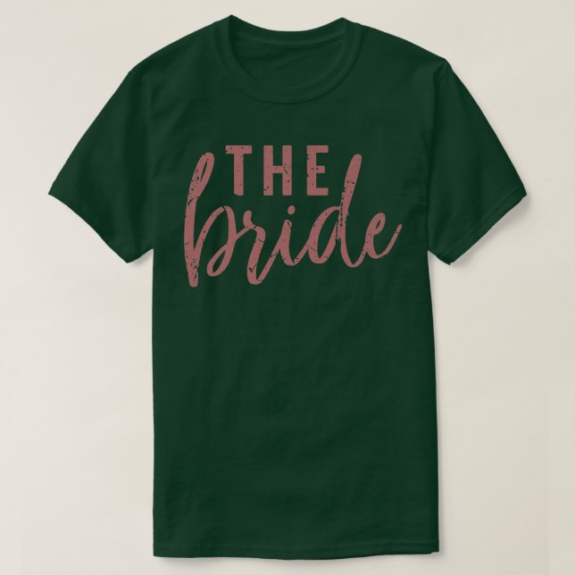 The Bride Pink Cute Bridesmaid Bachelorette Party  T-Shirt (Design Front)