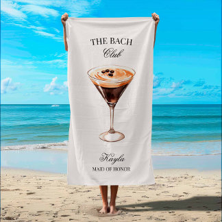 The Bride Social Club Espresso Cocktail Beach Towel