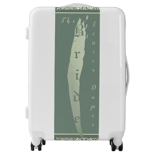 The Bride Teal and Arabic_like Tile Luggage