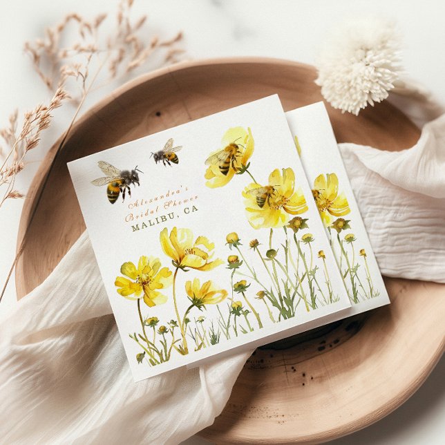 The bride to bee floral shower napkins (Creator Uploaded)