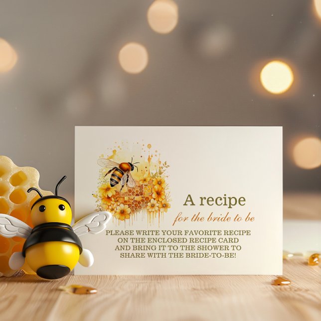 The bride to bee golden honey bloom recipe enclosure card (Creator Uploaded)