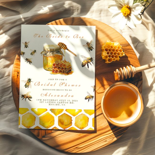 The bride to bee honeycomb shower invitation (Creator Uploaded)