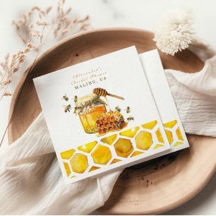 The bride to bee honeycomb shower napkins