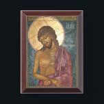 The Bridegroom l Orthodox Icon Award Plaque<br><div class="desc">The Bridegroom l Orthodox Icon - This deeply moving icon, known as the Bridegroom of Christ, portrays Jesus in His suffering, crowned with thorns and robed in mockery—an image drawn from the moments leading up to His crucifixion. This icon invites the viewer into quiet reflection on Christ's humility, sacrificial love,...</div>