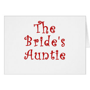 The Brides Auntie Cards