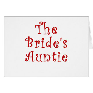 The Brides Auntie Cards