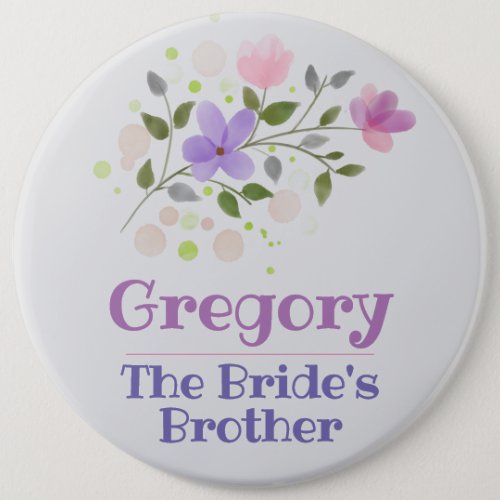 The Brides Brother Button Badge