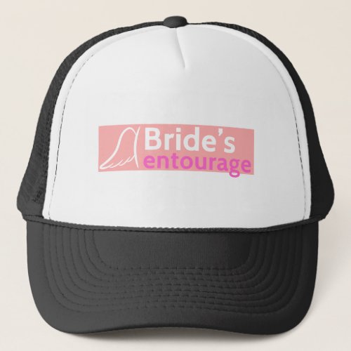 The Brides Entourage with Angel Wings Trucker Hat